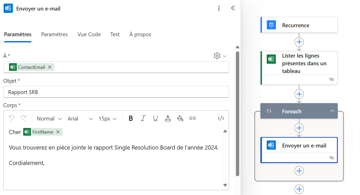 Automatisation via PowerAutomate