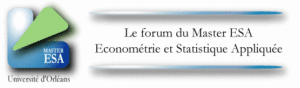 Le forum du master ESA Econométrie et Statistique Appliquée