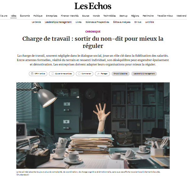Chronique charge de travail - Les Echos