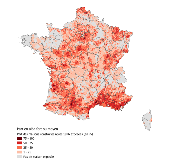 maisons individuelles exposées au RGA