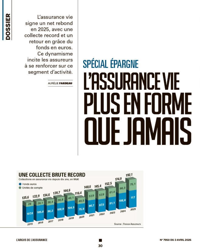 SeaBird dans la presse - Dossier Spécial Epargne Argus de l'Assurance